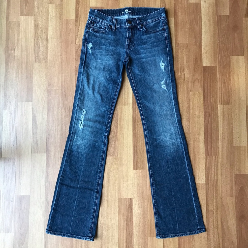 7 for All Mankind distressed bootcut jeans